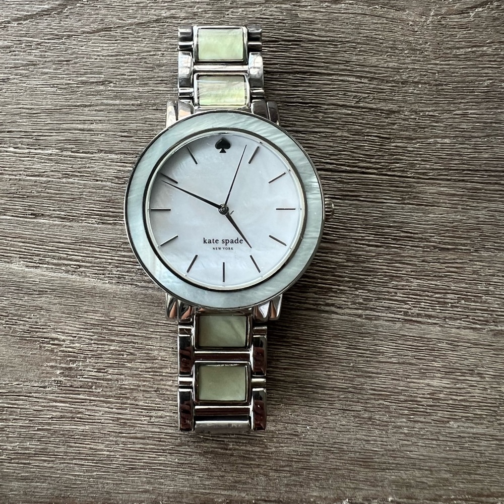 Kate Spade Gramercy Mother of Pearl Silver Watch